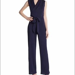 Jumpsuit. Textured faux wrap